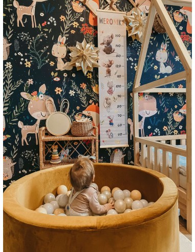 Piscine à balles ronde en velours épais, 90cm - Or sur le site 