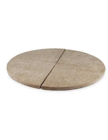 Tapis de jeu Rond en velours, 160cm - Marron glacé de pas cher