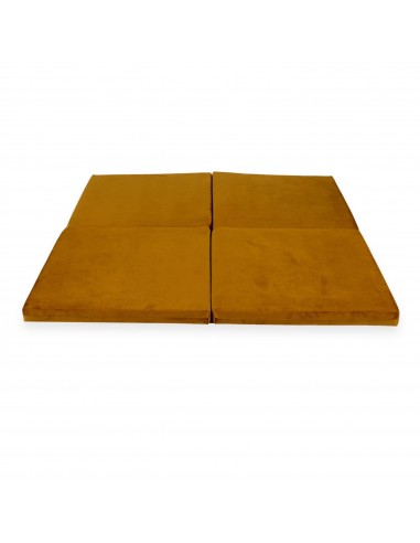 Tapis de jeu Carré en velours épais, 120cm - Or pas chere