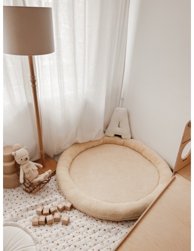 Tapis de jeu Cocon en peluche Teddy - Beige Livraison rapide