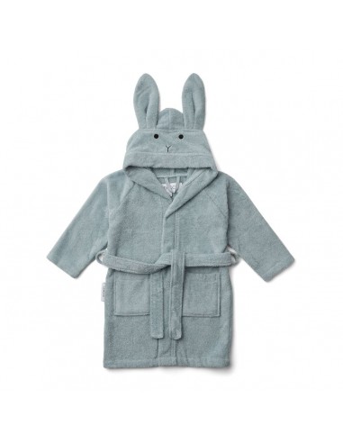 Peignoir tout doux lapin Bleu la colonne vertébrale