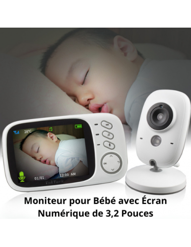 Moniteur pour Bébé connecté avec Écran Numérique HD de 3,2 Pouces livraison et retour toujours gratuits