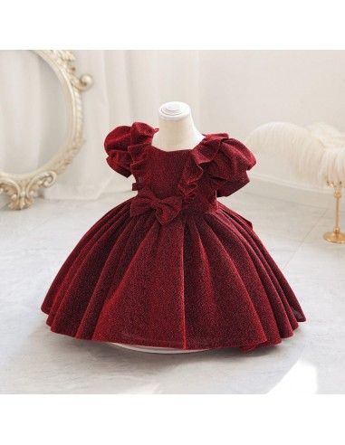 Robe de cérémonie satinée pour bébé des créatures d'habitude