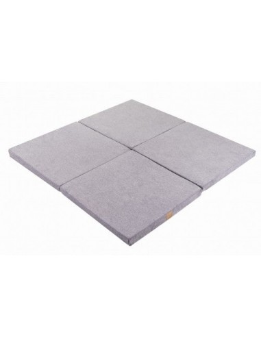 Tapis de jeu en velours Carré 120cm - Gris Les magasins à Paris et en Île-de-France