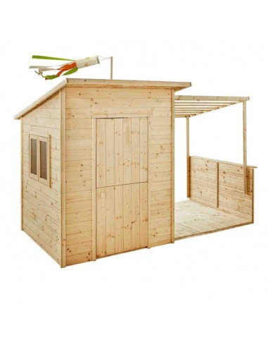 Cabane de jardin en bois FSC avec pergola 2024